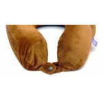 VIAGGI U Shape Memory Foam Travel Neck Pillow - Brown